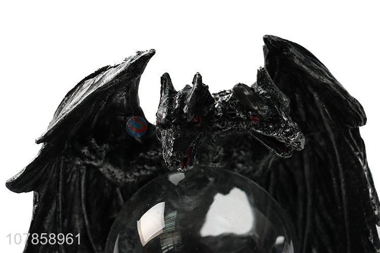 Wholesale room decoration resin dragon statue static plasma ball lamp