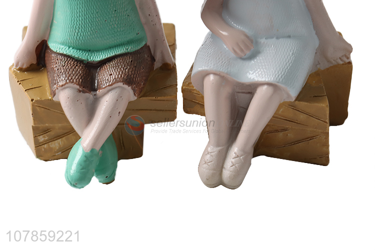 High quality resin couple doll resin couple figurine for decor