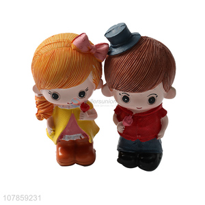 China wholesale creative resin lovers doll craft wedding gifts