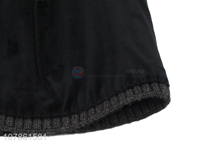 Best selling black winter soft acrylic knitted hat wholesale