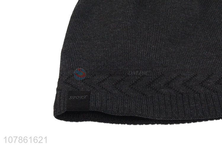 Most popular black fashion knitted hat for men and women