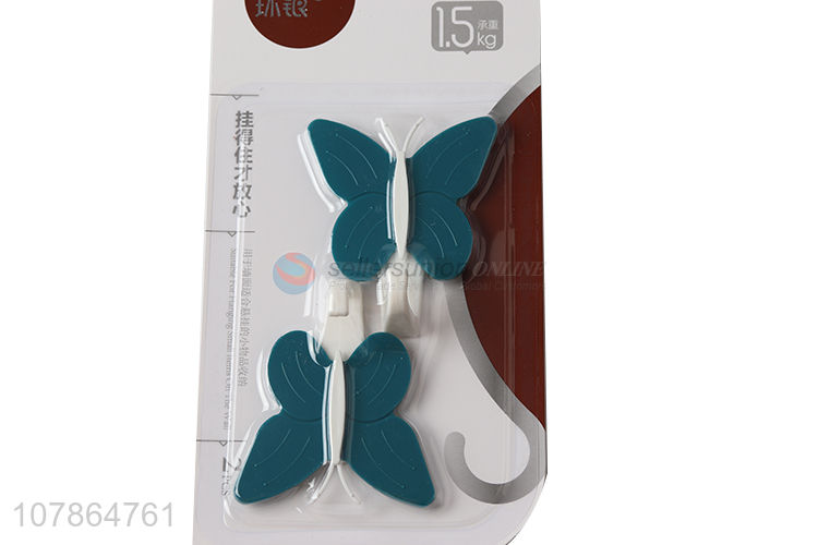 Private label butterfly shape wall hanging hook traceless hooks