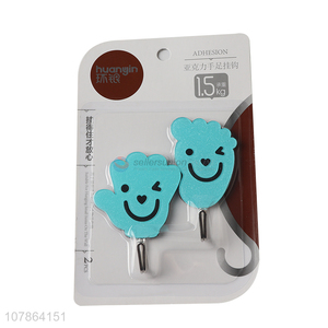 High quality hand foot shaped sticky hooks acrylic coat hanger