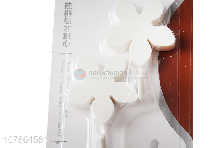 China manufacturer flower shape bathroom kitchen sticky hooks