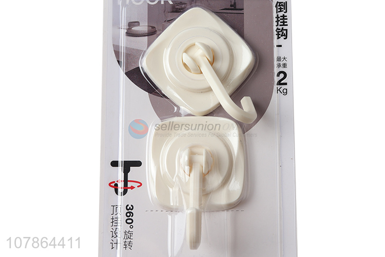 China manufacturer powerful 360 degree rotating sticky wall hooks