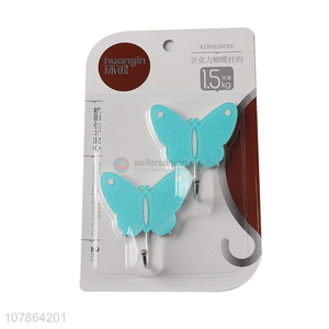 Factory price butterfly shaped acrylic seamless sticky wall hooks