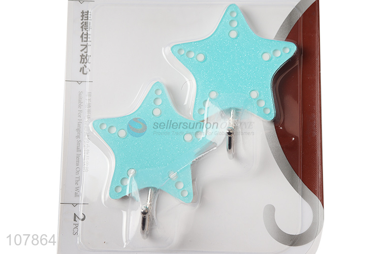 Good quality punch free starfish shape bathroom utensils hook