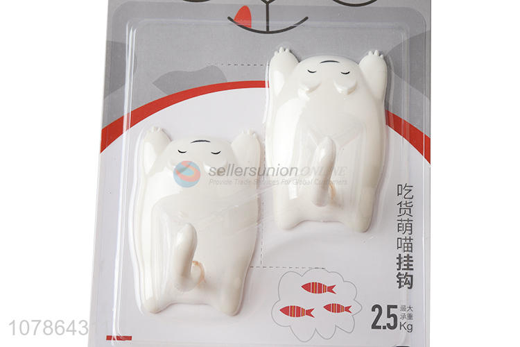 New product creative cartoon cat sticky hook adhesive hook