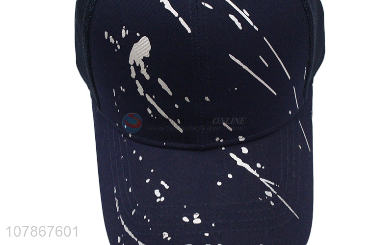 New graffiti style blue breathable baseball cap for children wholesale