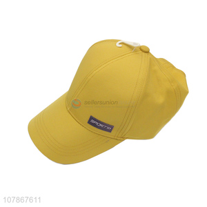 Factory wholesale yellow sports baseball cap ladies sun hat