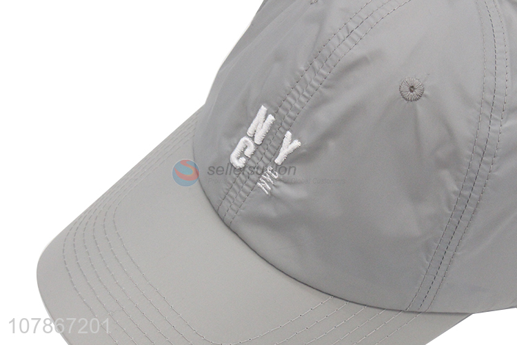 Factory direct sale grey peaked cap creative sports baseball cap