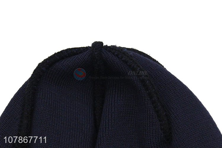 Yiwu wholesale winter cold-proof knitted hats melon cap for men