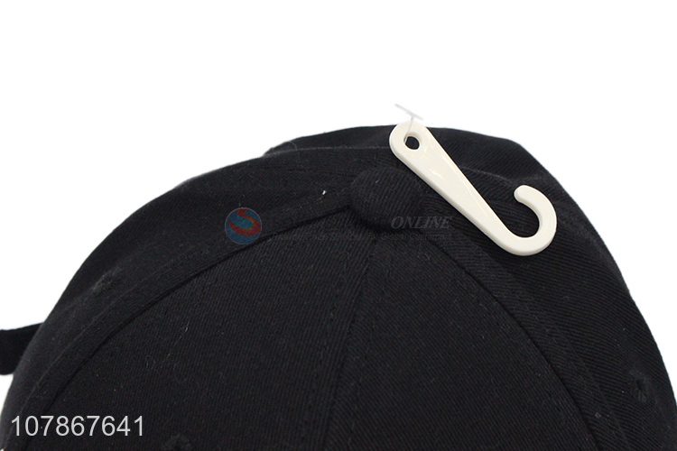 High quality black baseball cap outdoor sports cap for women