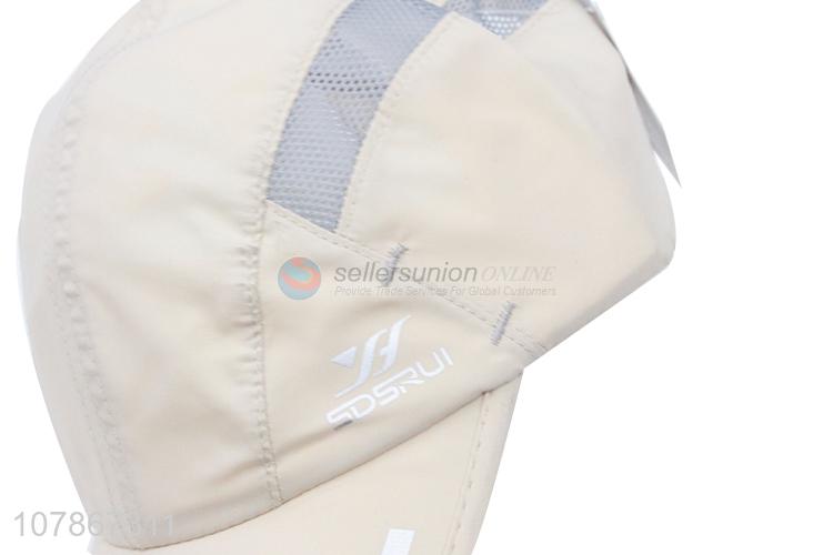 Yiwu wholesale beige children baseball cap sports sunscreen cap