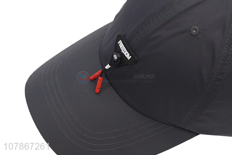 Low price black sports hat outdoor sunscreen baseball cap wholesale