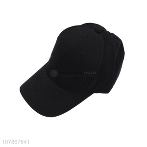 High quality black baseball cap outdoor sports cap for women