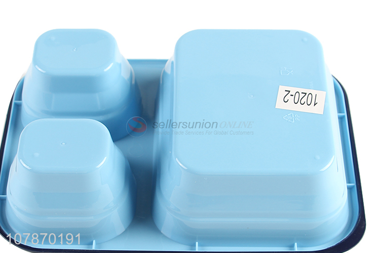 New arrival bpa free divided lunch box bento box with spoon and fork