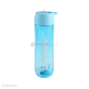 Factory supply plastic sport bottle drinking bottle with straw