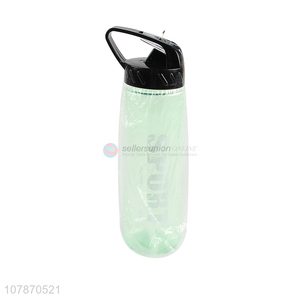 Online wholesale silicone straw plastic water bottle with handle