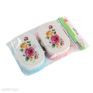 New arrival rose printed plastic soap box travel soap holder