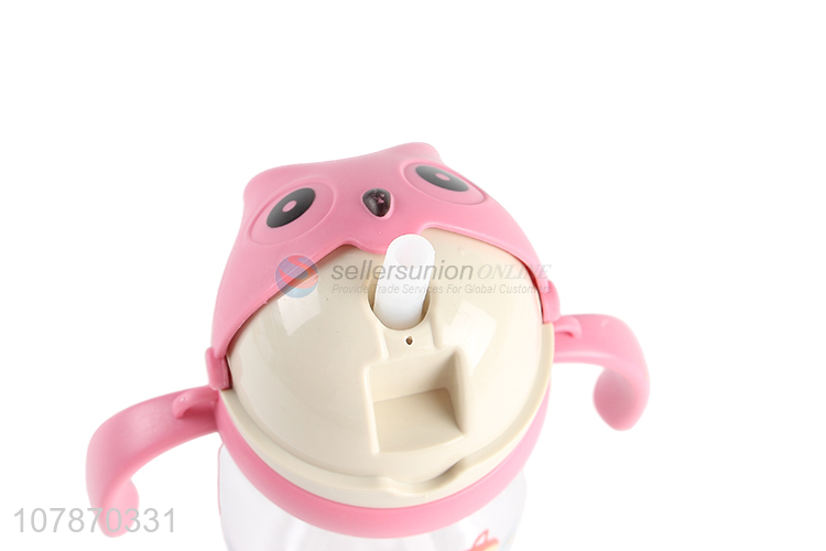 Promotional baby straw water bottle kids drinking bottle with straw