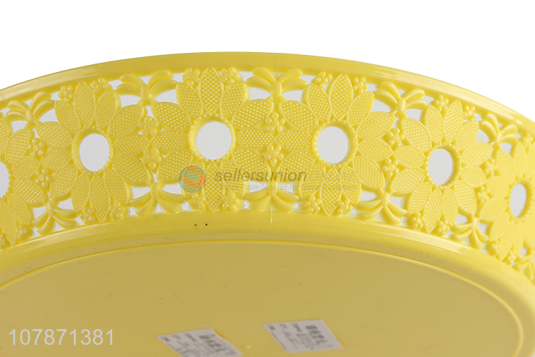 Latest arrival fashionable hollow plastic fruit plate multi-use basket