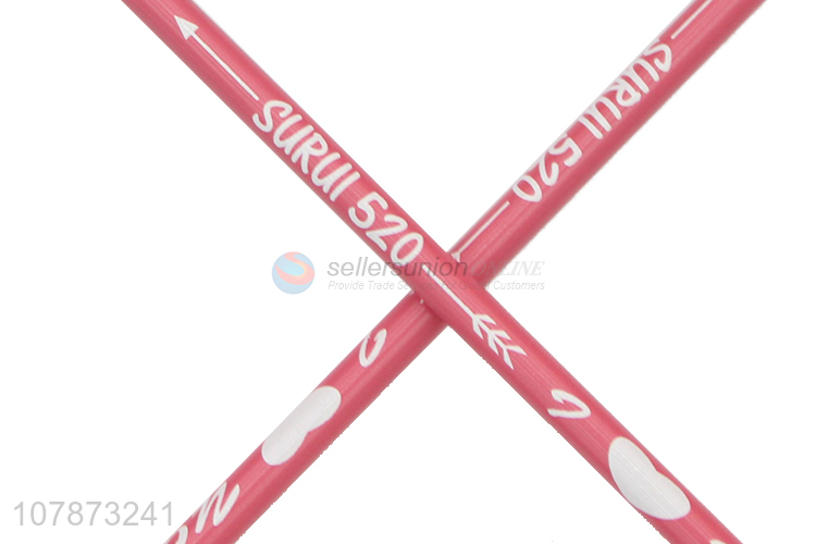 Creative design pink badminton racket set for outdoor sports