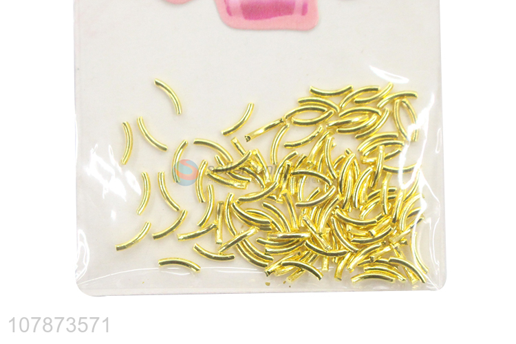 Simple Golden Nail Art Diamond Creative Nail Art Jewelry Wholesale