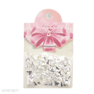 Hot selling silver triangle nail art decoration accessories wholesale