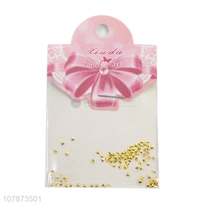 Hot sale golden triangle nail art decoration accessories wholesale