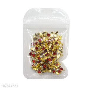 Wholesale Golden DIY Metal Nail Rhinestone Lady DIY Nail Art Accessories