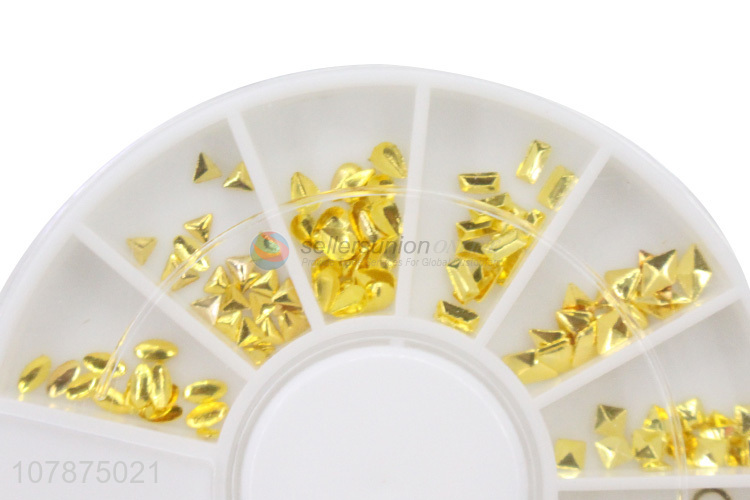 Factory direct sale golden multi-shape nail decoration patch set