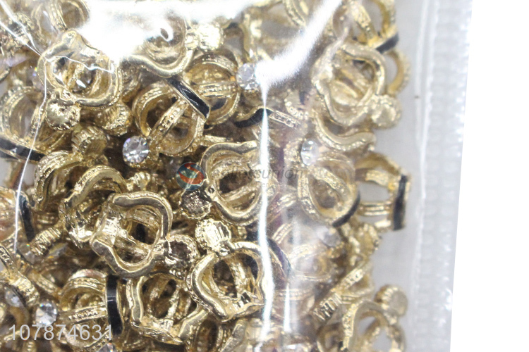 Good Quality Golden Crown Nail Sticker Rhinestone Nail Art Jewelry