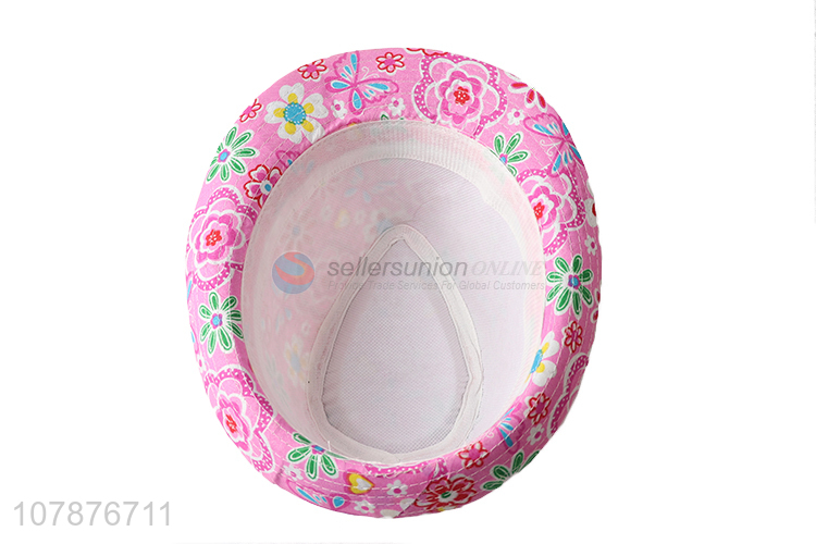 New product fancy flower printed party hat sun hat