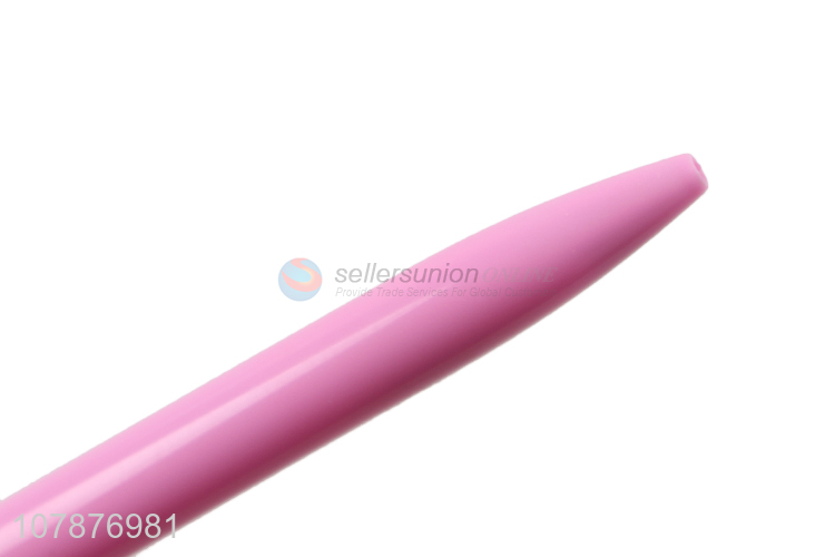 Yiwu wholesale pink cartoon ballpoint pen plastic press ballpoint pen