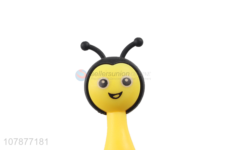 Good price yellow cartoon bee style writing pen for students