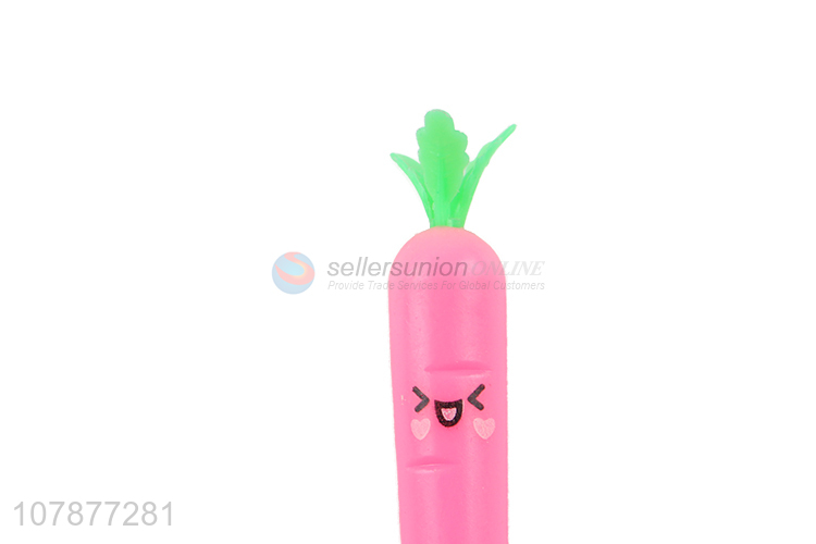 High quality pink creative carrot plastic signature pen