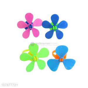 Best selling colourful kids flower ring fan blade ring