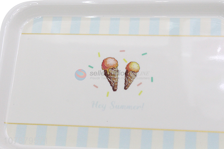 New arrival customized logo melamine serving tray eco-friendly food trays