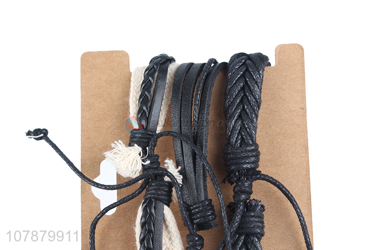 Best sale waterproof cowhide leather decorative bracelet for gifts