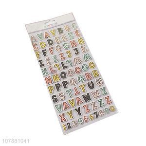 Factory wholesale multicolor English alphabet cartoon stickers