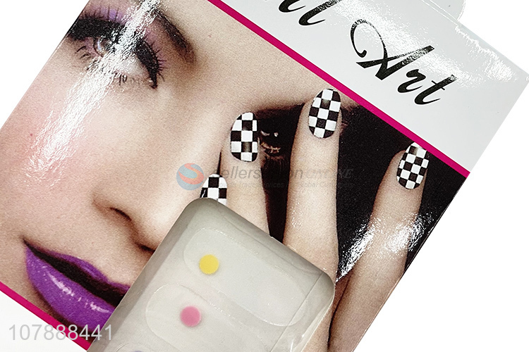 China manufacturer colorful dots nail polish strips nail decals