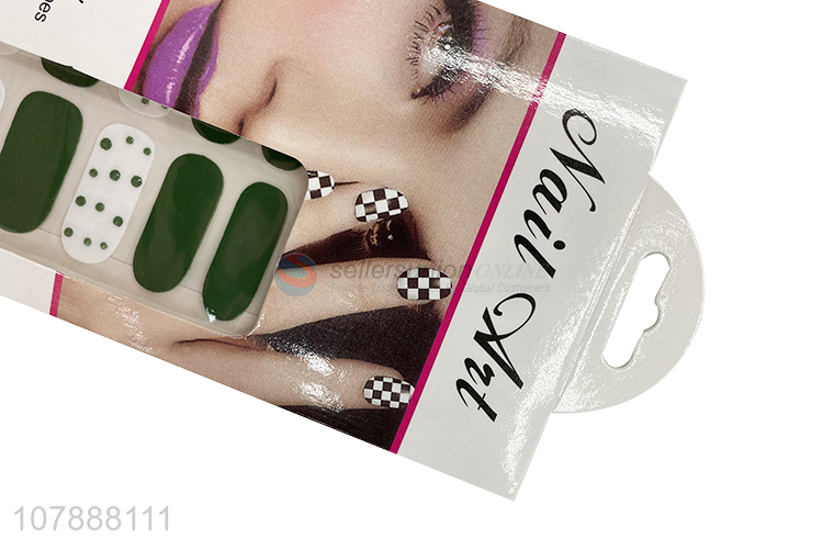 China supplier fashionable polka dots nail wraps nail polish strips