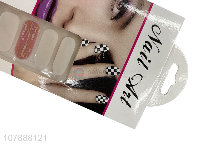 New product metallic nail polish strips nail wraps for fingernails