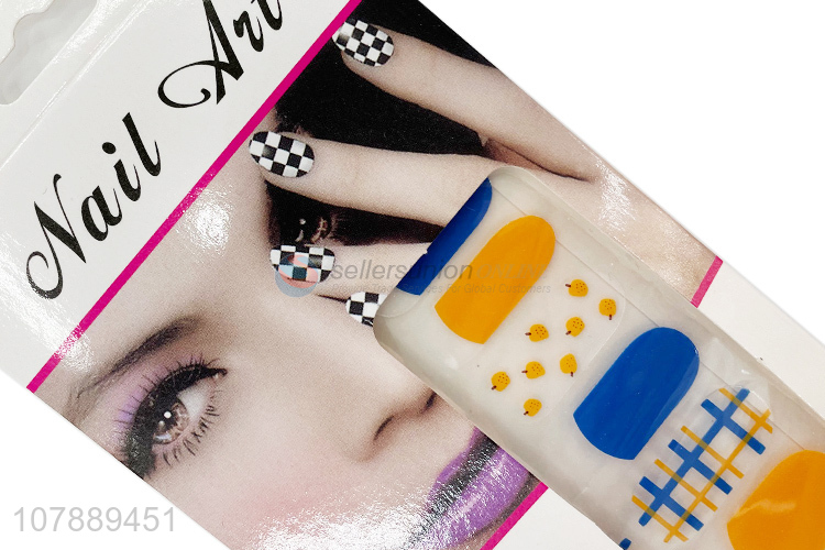 Fashion Style Colorful Nail Sticker Nail Art Decals For Girls