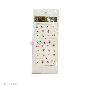 Wholesale red creative mini paper DIY nail art stickers for ladies