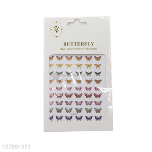 Top selling eco-friendly colourful nail butterfly stickers