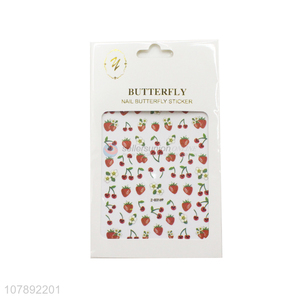 Factory supply fruit pattern women nail art stickers for decoration