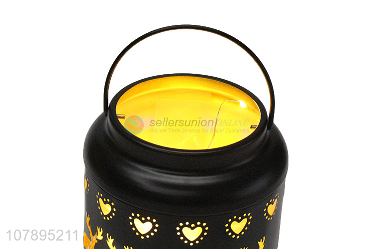 Hot products deluxe led Christmas storage barrel led candle holder jar