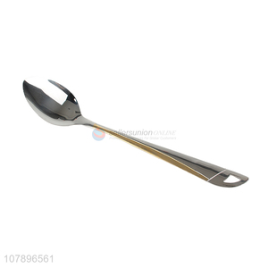 New design silver stainless steel universal eating spoon